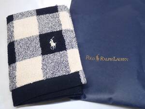 102[A]未使用品♪【RALPH LAUREN◆ラルフローレン】バッファローチェック ウォッシュタオル/約35×35ｃｍ