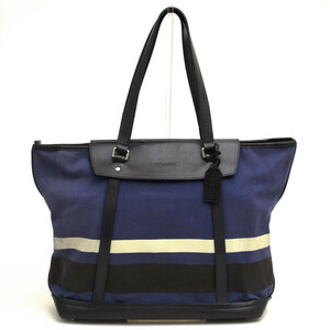 COACH コーチ トートバッグ 70649 Bleecker Striped Canvas Weekend Tote ブリーカー ストライプド キャンバス ウィークエンドトート 一部