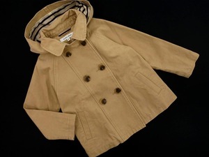 GLOBAL WORK グローバルワーク フード 付 ダブルボタン ジャケット sizeM 110cm/ベージュ ◇■ ☆ ekc5 子供服