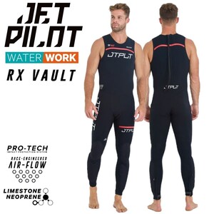 ジェットパイロット JETPILOT 2025 ウェットスーツ 送料無料 RX VAULT ボルト レース ジョン JA24155 ブラック/ホワイト XL