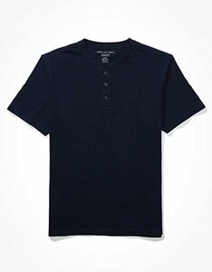 * ラスト * アメリカンイーグル ヘンリーT Tシャツ AE Super Soft Henley T-Shirt XL / Rich Navy *