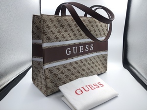 未使用品 GUESS/ゲス ハンド・トートバッグ スクエアシルエット モノグラム