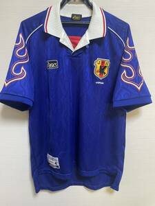 1円スタート 正規品 美品 1998 日本代表 ユニフォーム 炎 日本製 Japan 98 フランスW杯 中田英寿 三浦知良 久保建英 三笘薫 ドーハの悲劇