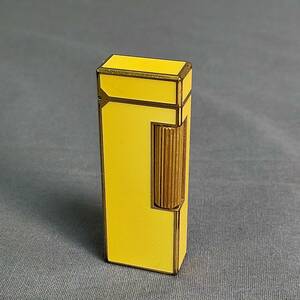 ▲　7/1　269463　dunhill　ライター　イエロー/ゴールドカラー　喫煙具　ダンヒル　【真贋鑑定済】　