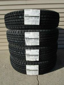 法人様 4本送料込み￥14,200～■ブリヂストンW300■145/80R12LT■軽トラ軽バンキャリイエブリイNバンハイゼットアトレーサンバーバモス