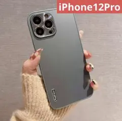 【新品未使用】iPhone12Proケース グリーングレー