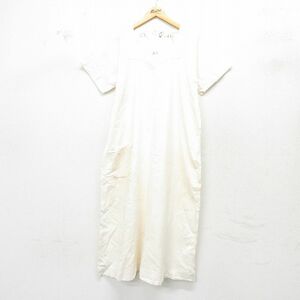 古着 半袖 ビンテージ ワンピース レディース 50s 生成り 23aug16 中古