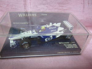 ミニチャンプス 1/43 F1 WILLIAMS F1 BMW R.Schumacher SHOWCAR 2003