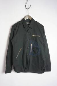 正規 17AW NEIGHBORHOOD ネイバーフッド D.P C-SHIRT ワーク シャツ ジャケット 172AQNH-SHM05 黒 サイズS 本物 111P