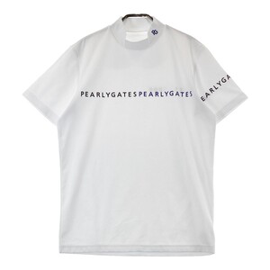 PEARLY GATES パーリーゲイツ 2024年モデル 053-4267701 モックネック 半袖 Tシャツ ホワイト系 5 [240101268161] ゴルフウェア メンズ