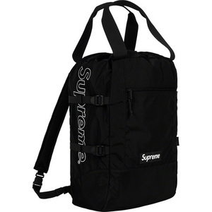 新品 19SS Supreme Tote Backpack トート バックパック Black ブラック バッグ