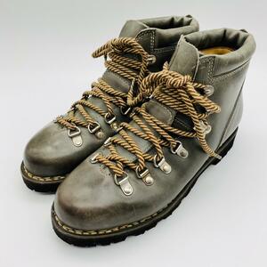 【良品】PARABOOT パラブーツ アヴォリアーズ レースアップ ショートブーツ 灰色 グレー 4 22.5cm パラレックス ラバーソール 雨天着用可