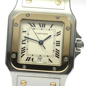 カルティエ CARTIER W20011C4 サントスガルベ LM YGコンビ クォーツ メンズ _810925