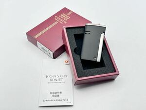 6-10 未使用 RONSON ロンソン RONJET ロンジェット R290003 黒マット ガス ターボ ライター