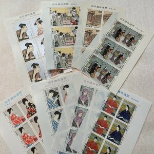 質マルタカ【NS25】 記念切手まとめて 切手趣味週間 半シート 8枚 2,880円分