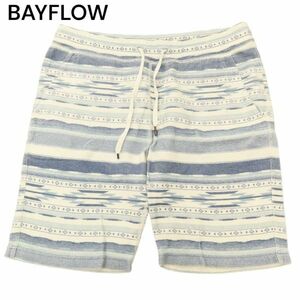 BAYFLOW ベイフロー 春夏 チマヨ ネイティブ柄 ボーダー★ イージー ショート パンツ Sz.4　メンズ　C4B01996_5#P