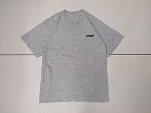 3．NIKE 90s 00s ヴィンテージ 立体 ロゴ 半袖 Tシャツ オールド ナイキ メンズML相当 グレー x801