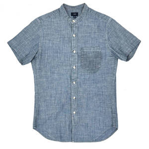 美品 2010s J.CREW S/S Cotton shirts XS Indigo オールド ジェイクルー コットン 半袖シャツ シャンブレー インディゴ