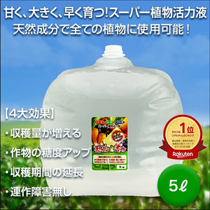 植物活力液 美味大豊作GT-S ５リットル 作物が早く大きく育ち収穫量も増加！