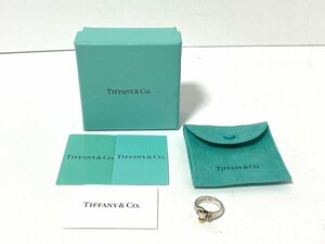 【中古】TIFFANY&Co.　ティファニー　ラブノットリング　指輪　750YG シルバー　SV925