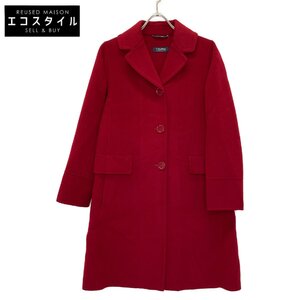 S MaxMara エスマックスマーラ 901613296 レッド ウール ミドルコート レッド 38 コート ウール レディース 中古