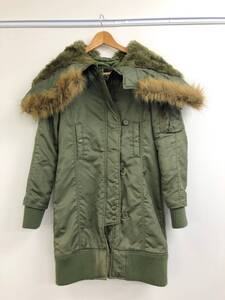 □ALPHA INDUSTRIES モッズコート M カーキ アルファインダストリーズ レディース 裏キルティング ミリタリー 複数落札同梱OK B241213-2