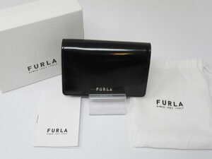 ◆保管品　FURLA　フルラ　カードケース　黒　中古扱い◆12633★