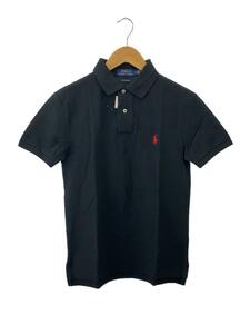 POLO RALPH LAUREN◆ポロシャツ/XS/コットン/BLK/無地/7107852592001