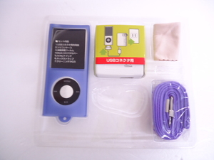 KCM】amb-437★パッケージなし未使用★【ELECOM/エレコム】iPod 4th nano 充電器付きスターティングセット クリアパープル AVD-ACSSTA4NCPU