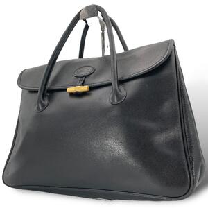 LONGCHAMP　ロンシャン ハンドバッグ レザー　ブラック