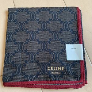 CELINE セリーヌ 大判ハンカチ ミニスカーフ マカダム柄