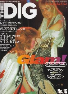 THE DIG Glam! /Marc Bolan/Mick Ronson/Led Zeppelin/Rolling Stones/Doors/Alan Parsons/別冊ミュージック・ライフ/1998年1-2月号