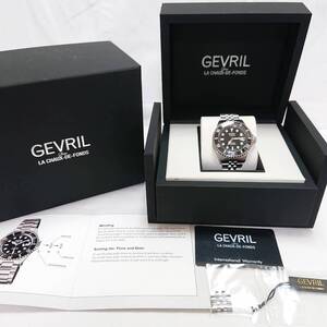 【１円スタート！！】GEVRIL ジェビル 4850B セラミックベゼル SELLITA SW200-1 自動巻き メンズ 腕時計 