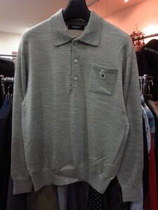 UNDERCOVER アンダーカバー 18AW (UCV4911) 宇宙飛行士 ワッペン付き ポロカラーニット 新品 灰 グレー C.TOP GRAY 2 定価39600円