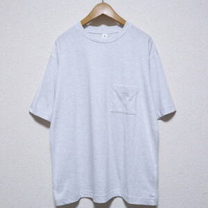 ■mocT モクティ■ルーズフィット ポケット Tシャツ■メンズ M 霜降りグレー 無地 半袖 日本製 M09-1013 GR7■クルーネック ポケT