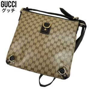 極美品　GUCCI ショルダーバッグ GGエナメル　アビー　268642