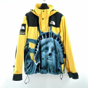 中古 使用感有 SUPREME×THE NORTH FACE 19AW Statue Of Liberty Mountain Jacke NP イエロー メンズ SIZE M ◆3118/静岡清水店