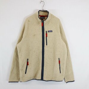 patagonia パタゴニア レトロパイル フリースジャケット 防寒 アウトドア フルジップ キャンプ ベージュ (メンズ XL) 中古 古着 N7015