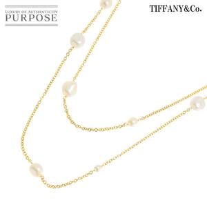 ティファニー TIFFANY&Co. バイザヤード 淡水真珠 ロング ネックレス 91cm K18 YG イエローゴールド 750 パール Necklace 90252121