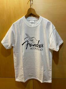 古着 Fender アコースティックギター Tシャツ M フェンダー アコギ デッドストック 白