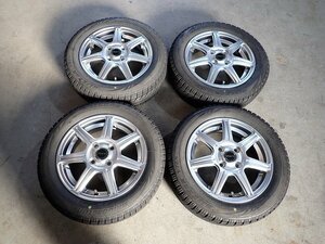 YS12846【送料無料155/65R14】N-BOX タント スペーシア サクラ 軽自動車へ 中古スタッドレス ★14×4.5J 100/4H ET45★1円スタート