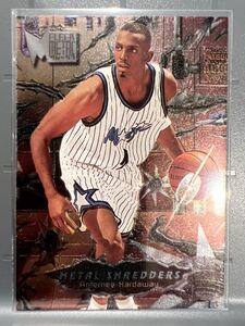 激レア Metal Shredders 1996 Skybox Anfernee Hardaway ペニー・ハーダウェイ NBA Magic ユニフォーム Panini バスケ カード