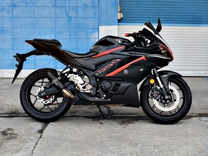 福島 郡山市発 ヤマハ YZF-R25 2BK-RG43J ブラック 2020年 MT車 250cc 走行28,000KM 社外マフラー USBポート FI車 4スト★売切★