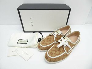 GUCCI グッチ GG柄 デッキシューズ size:9 1/2 約28.5cm メンズ 靴 △WP1975