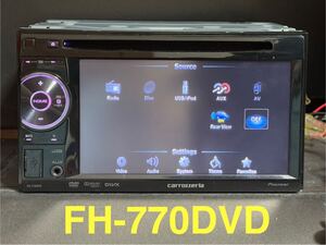 カロッツェリア FH-770DVD カーステレオ カーオーディオ CD DVD USB ラジオ 5.8インチ ディスプレイオーディオ 電源ケーブル付き 2DIN