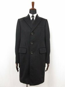 極美品【トムフォード TOM FORD】499R31 41MT40 最高級カシミア100％ 極上肉厚生地 チェスターコート(メンズ)size44R グレー系■17AAA228■