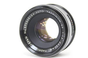 【訳あり品】 ヤシカ Yashica Auto Yashinon-DX 50mm F1.7 M42マウント レンズ v8931