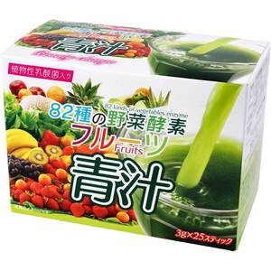 【まとめ買う】８２種の野菜酵素 フルーツ青汁 ３ｇ×２５スティック×6個セット