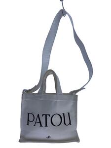 PATOU◆ハンドバッグ/キャンバス/WHT/AC0250076090C