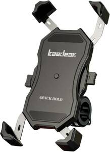 色Black Kaedear(カエディア) バイク スマホホルダー バイク用スマホホルダー 携帯ホルダー 振動吸収 マウント 対応